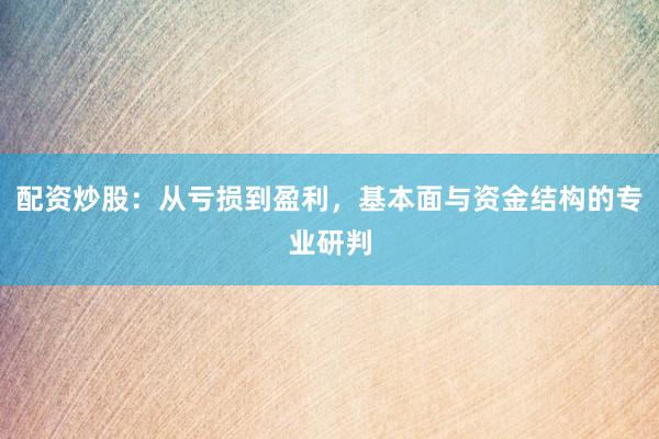 配资炒股：从亏损到盈利，基本面与资金结构的专业研判