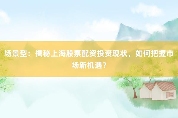 场景型：揭秘上海股票配资投资现状，如何把握市场新机遇？