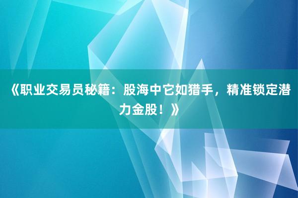《职业交易员秘籍：股海中它如猎手，精准锁定潜力金股！》