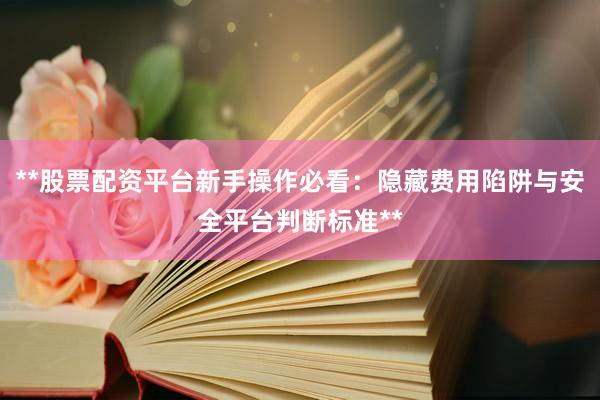 **股票配资平台新手操作必看：隐藏费用陷阱与安全平台判断标准**